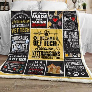 Proud Vet Tech Quilt Gift For Christmas Black Friday Thanksgiving