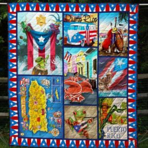 Puerto Rico Culture Perfect Gifts For Puerto Rico Lover Quilt Gift For Fans Christmas Black Friday Black Friday