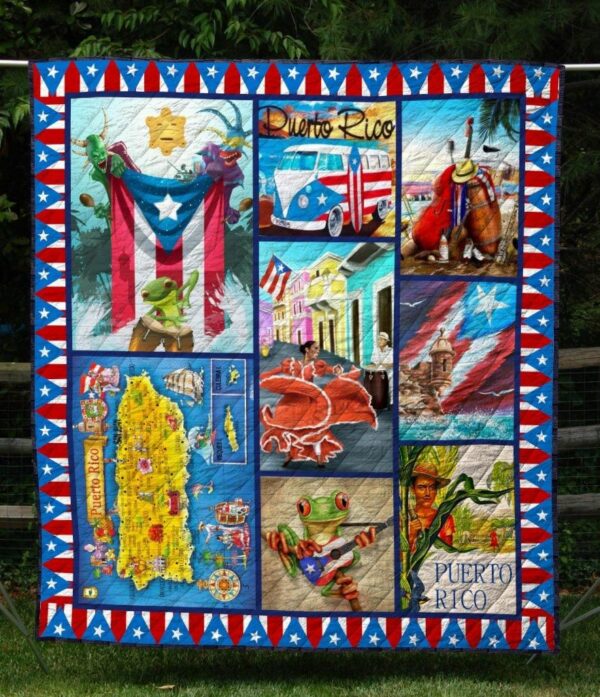 Puerto Rico Culture Perfect Gifts For Puerto Rico Lover Quilt Gift For Fans Christmas Black Friday Black Friday
