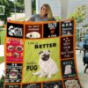 Pug Quilt Gift For Family On Christmas Black Friday Cyber Monday