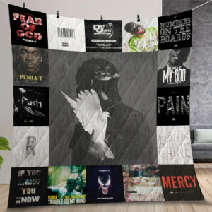 Pusha T Albums Quilt Gift For Christmas Birthday Halloween