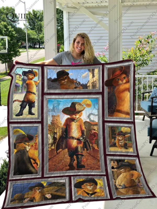 Puss In Boots Quilt Gift Ideas For Fans on Christmas