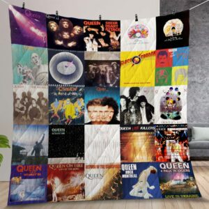 Queen Album Covers Quilt Gift For Christmas Birthday Thanksgiving