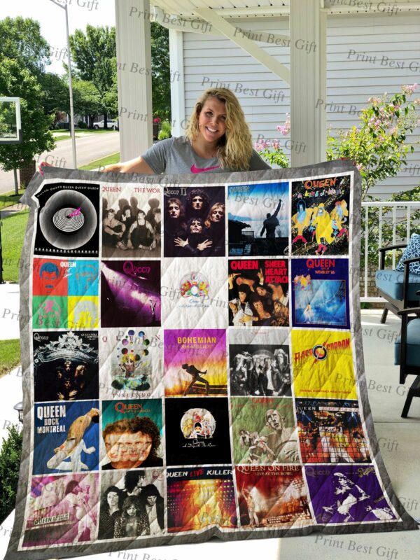 Queen Albums Cover Poster Quilt Gift For Family On Christmas Black Friday Cyber Monday