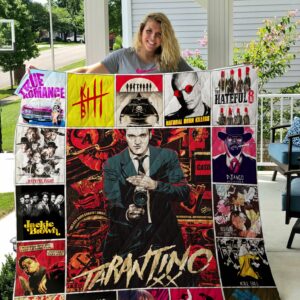 Quentin Tarantino Top 10 Best Movies Ever Poster Quilt Gift For Christmas Black Friday Thanksgiving