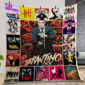 Quentin Tarantino Top 10 Best Movies Ever Poster Quilt Gift For Fans Christmas Black Friday