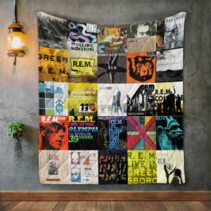 REM Style Two Album Covers Quilt Gift For Christmas Black Friday Thanksgiving