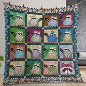 Raccoon Quilt Gift For Christmas Birthday Thanksgiving