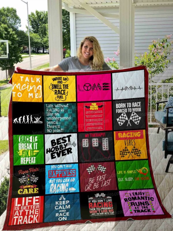 Racing Quilt Gift For Christmas Black Friday Thanksgiving