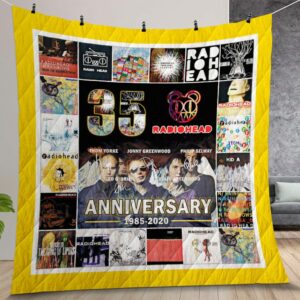 Radiohead 35 Years Quilt Gift For Christmas Birthday Thanksgiving