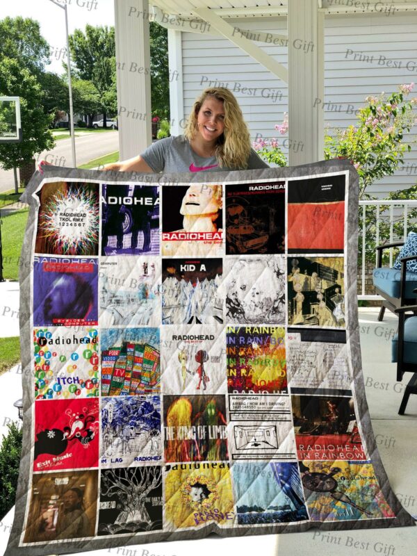 Radiohead Albums Cover Poster Quilt Gift Ideas For Fans on Christmas