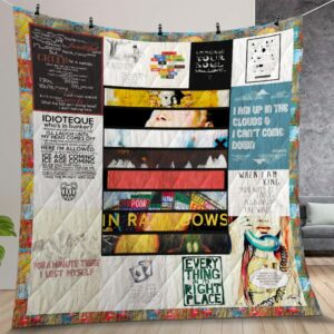Radiohead Song Lyric Quilt Gift For Christmas Birthday Thanksgiving
