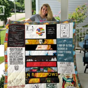 Radiohead Song Lyric Quilt Gift For Family On Christmas Black Friday Cyber Monday