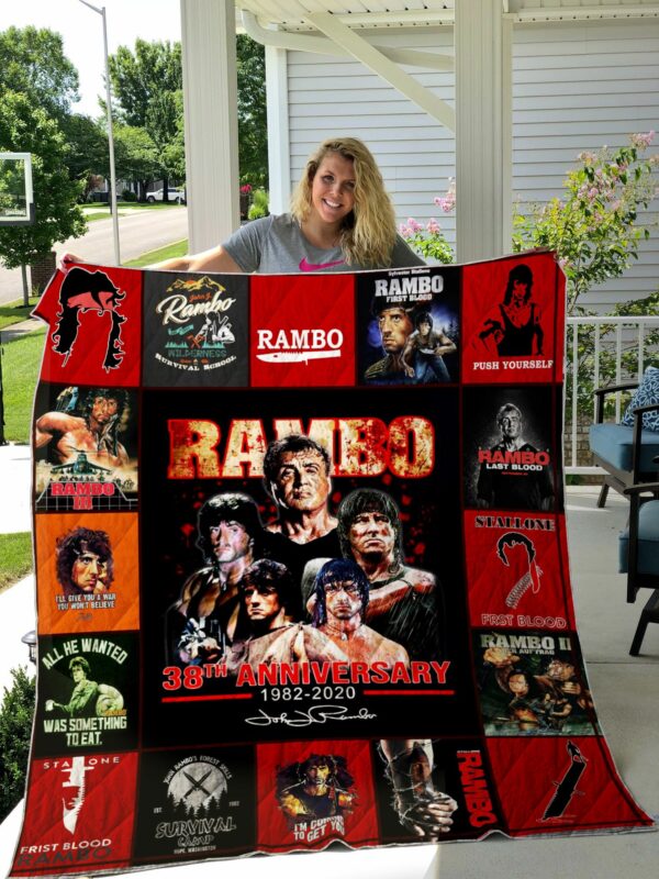 Rambo Poster Quilt Gift Ideas For Fans on Christmas