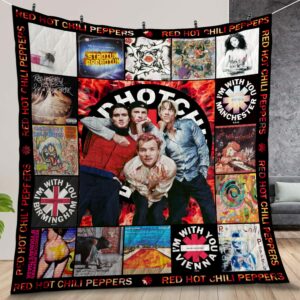 Red Hot Chili Peppers Quilt Gift For Christmas Birthday Halloween