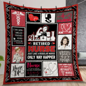 Retired Nurse Quilt Gift For Christmas Birthday Thanksgiving