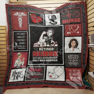 Retired Nurse Quilt Gift For Family On Christmas Black Friday Cyber Monday