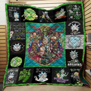Rick And Morty Quotes Quilt Gift Ideas For Fans on Christmas