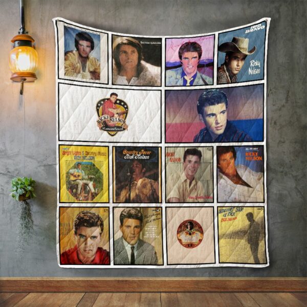 Ricky Nelson 2 Album Covers Quilt Gift For Fans Christmas Black Friday Black Friday