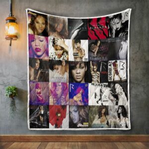 Rihanna Album Covers Quilt Gift For Christmas Black Friday Thanksgiving