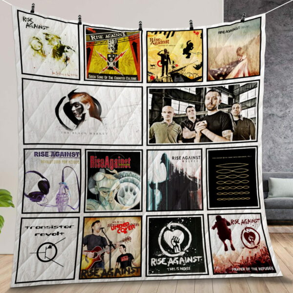 Rise Against Album Covers Quilt Gift For Family On Christmas Black Friday