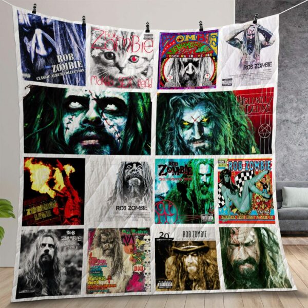 Rob Zombie Albums Quilt Gift For Christmas Birthday Thanksgiving