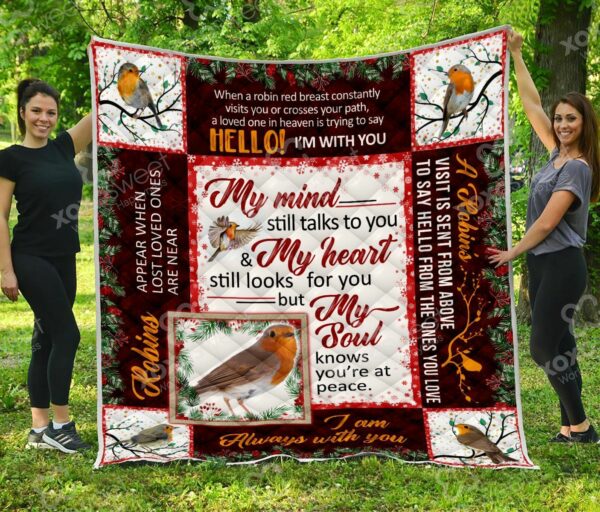 Robin Bird Quilt Gift Ideas For Fans on Christmas