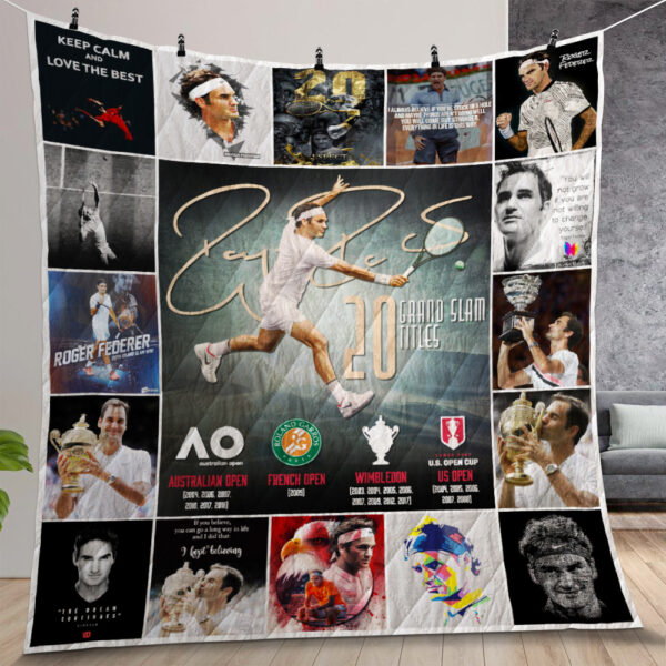 Roger Federer Quilt Gifts For Birthday Christmas Thanksgiving