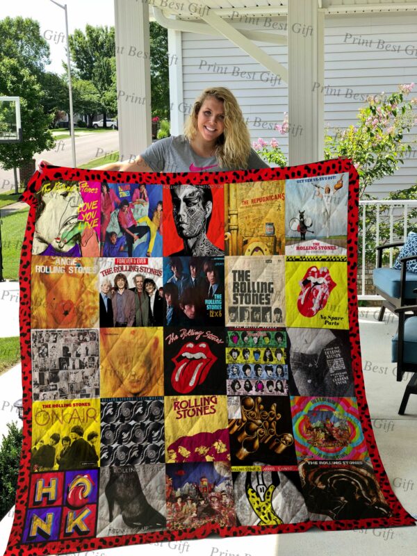 Rolling Stones Albums Cover Poster Quilt Gift For Family On Christmas Black Friday Cyber Monday