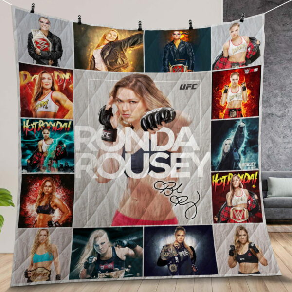 Ronda Rousey Quilt Gift For Christmas Birthday Halloween