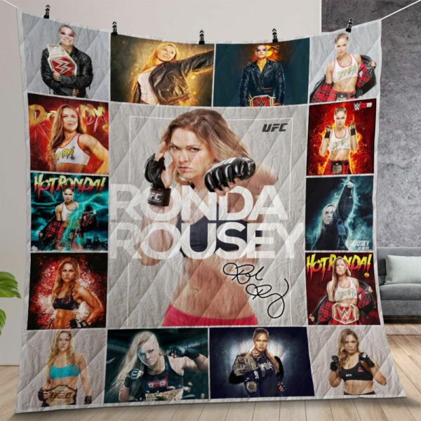 Ronda Rousey Quilt Gift For Christmas Birthday Thanksgiving