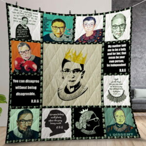 Ruth Bader Ginsburg Quilt Gift For Christmas Birthday Thanksgiving Version 1