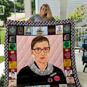 Ruth Bader Ginsburg Quilt Gift For Christmas Black Friday Thanksgiving