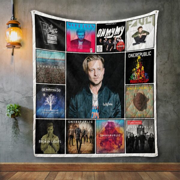 Ryan Tedder Album Covers Quilt Gift Ideas For Fans on Christmas