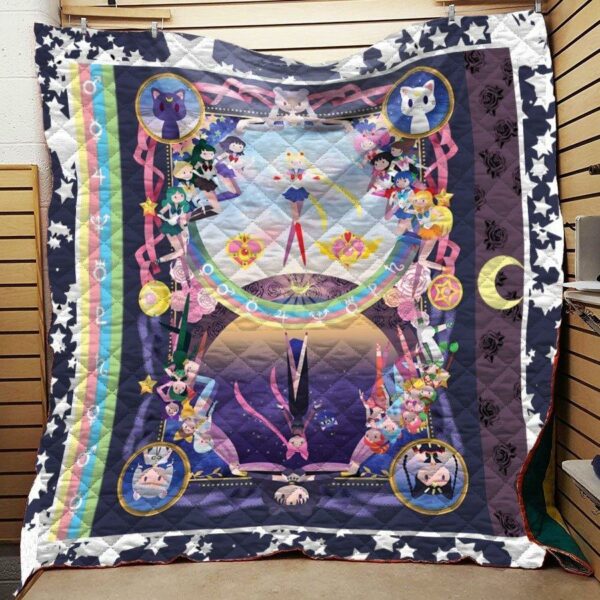 Sailor Moon Dark And Light Symbolized Quilt Gift For Family On Christmas Black Friday Cyber Monday