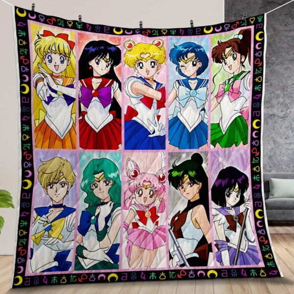 Sailor Moon Quilt Gift For Family On Christmas Black Friday
