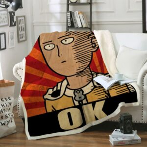Saitama One Punch Man Ok Quilt Gift Ideas For Fans on Christmas