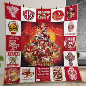 San Francisco 49ers Quilt Gift For Christmas Birthday Thanksgiving Version 1