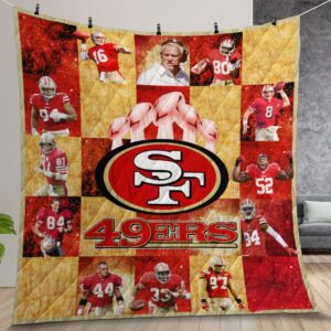San Francisco 49ers Quilt Gift For Christmas Birthday Thanksgiving Version 3
