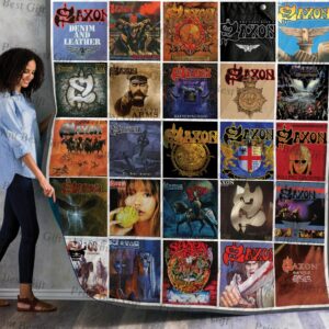 Saxon Albums Cover Poster Quilt Gift For Christmas Black Friday Thanksgiving