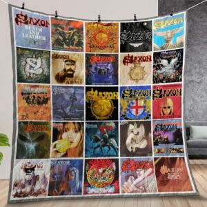 Saxon Albums Cover Poster Quilt Gift For Family On Christmas Black Friday