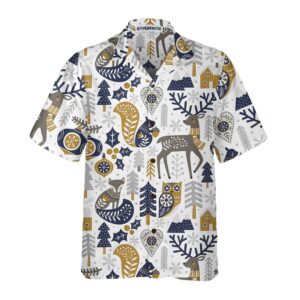 Scandinavian Christmas Shirt For Men Hawaiian Shirt Christmas Hawaiian Shirt Gift Idea 3