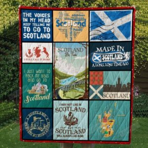 Scotland I Just Want To Pack My Bags Perfect Gifts For Scotland Quilt Gift Ideas For Fans on Christmas
