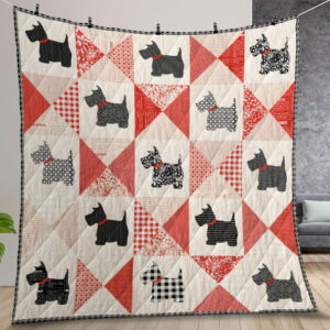 Scotties Quilt Gift For Christmas Birthday Thanksgiving