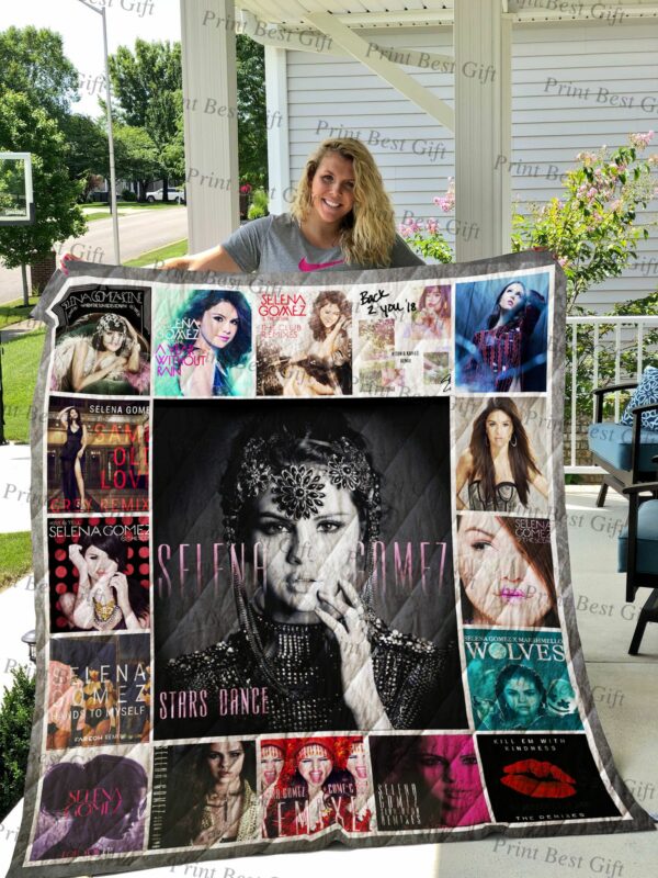 Selena Gomez Albums Cover Poster Quilt Gift For Family On Christmas Black Friday Cyber Monday