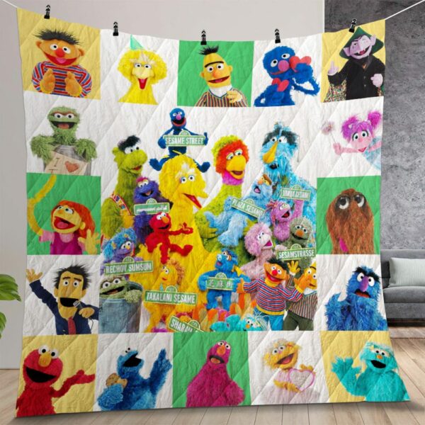Sesame Street Quilt Gift For Christmas Birthday Thanksgiving