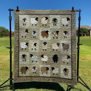 Sheep Pattern Quilt Gift Ideas For Fans on Christmas
