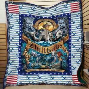 Shellback Navy Quilt Gift For Christmas Black Friday Thanksgiving