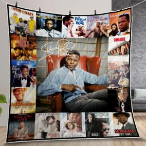 Sidney Poitier Quilt Gift For Christmas Birthday Thanksgiving