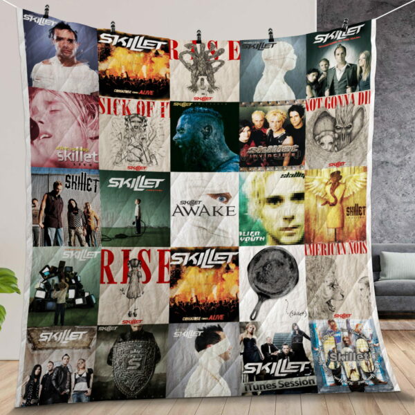 Skillet Band Albums Quilt Gift For Fans Christmas Black Friday